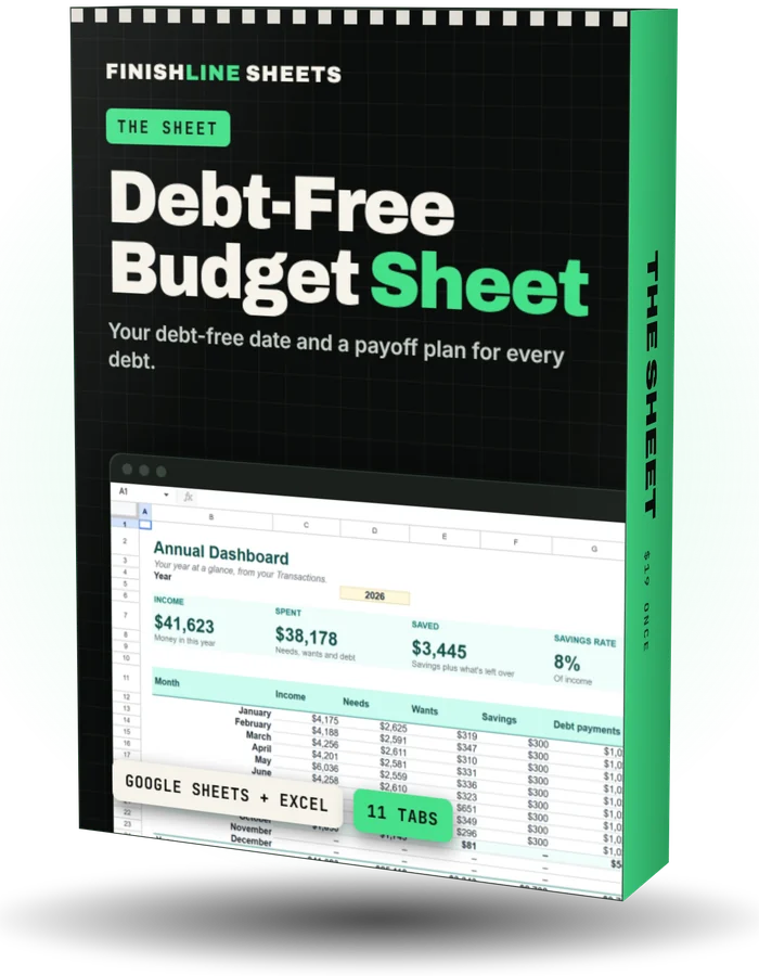 The Sheet: the Debt-Free Budget Sheet, Google Sheets and Excel